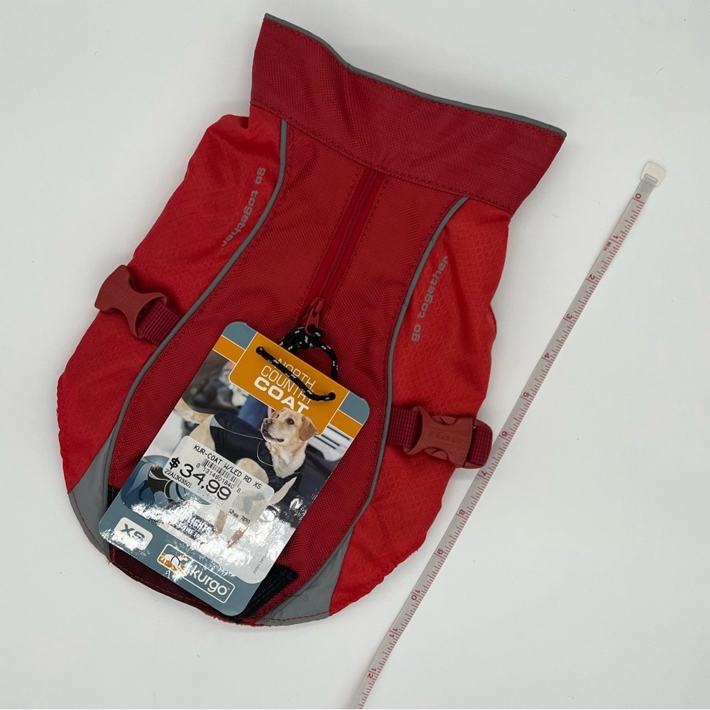 NWT Kurgo North Country Dog lighted Coat, Red size XS